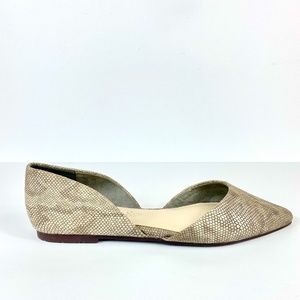 Born In California Vegan Snakeskin Pointed Flats